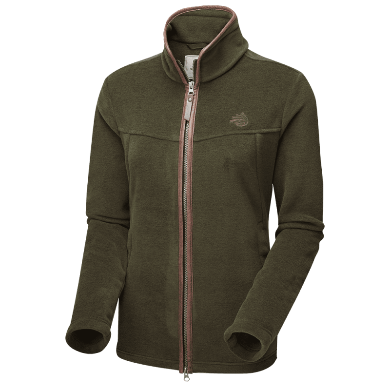 Oxford Fleece Jacket Green Melange Women