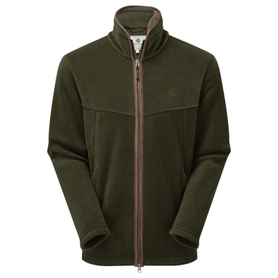 Oxford Fleece Jacket Green Melange