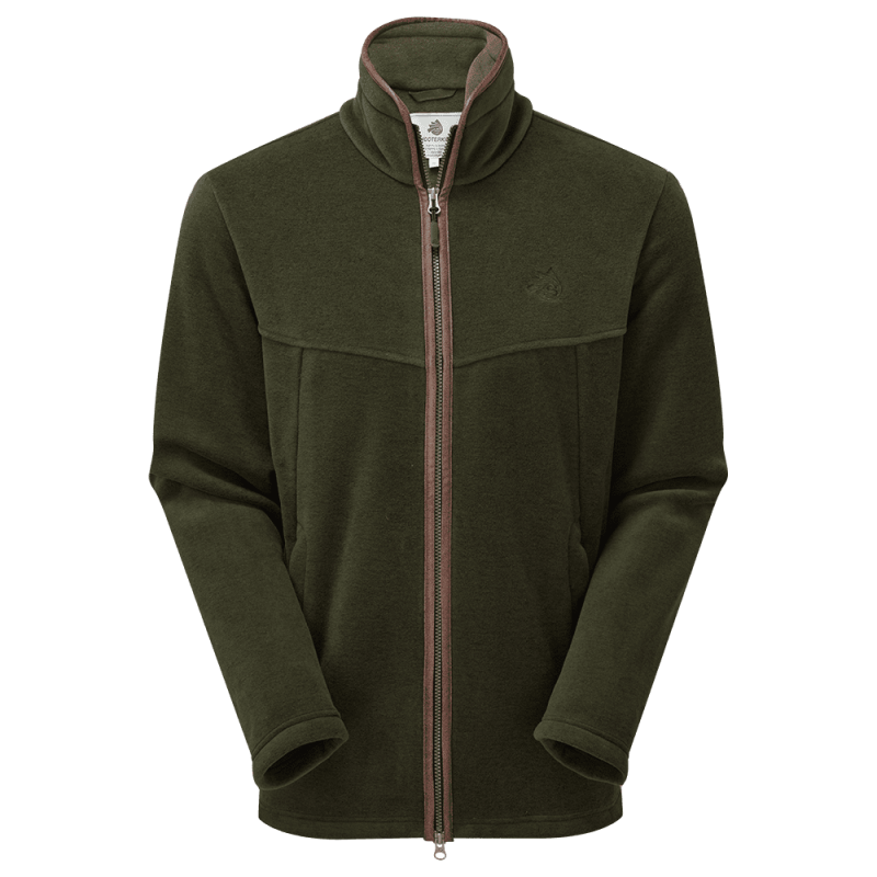 Oxford Fleece Jacket Green Melange