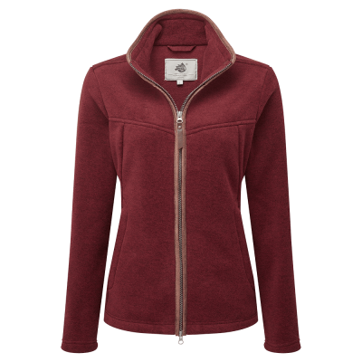 Oxford Fleece Jacket Claret Melange Women