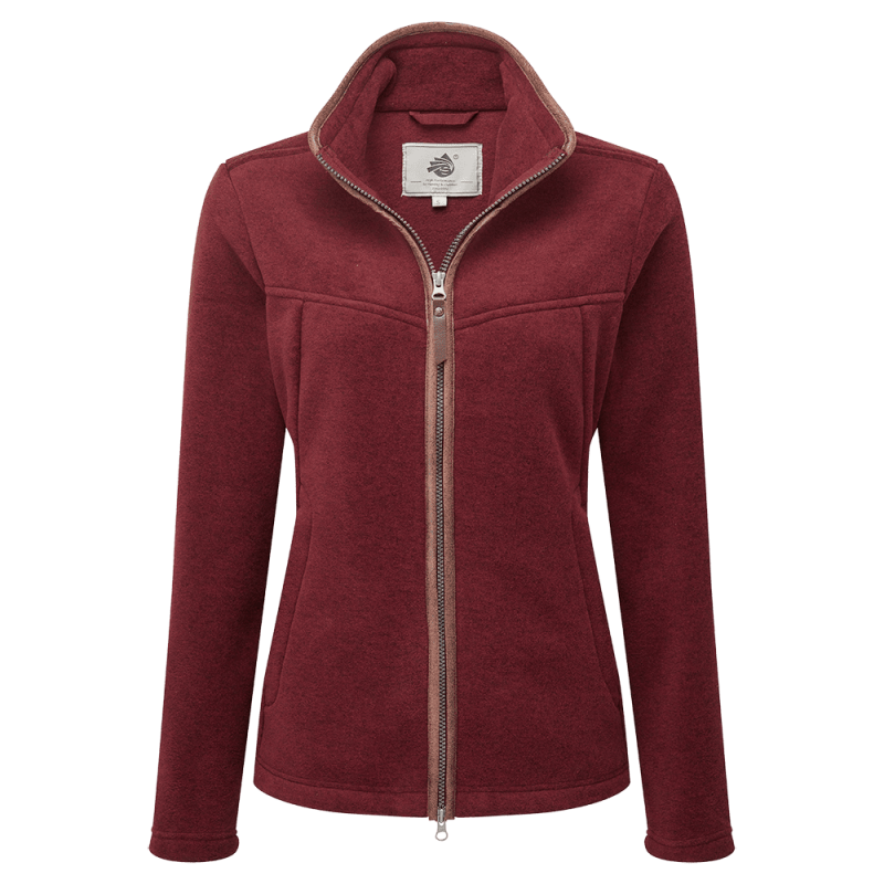 Oxford Fleece Jacket Claret Melange Women