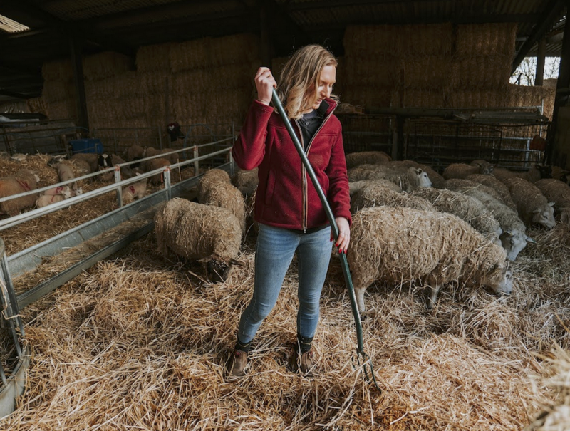 Oxford Fleece Jacket Claret Melange Women - Image 4